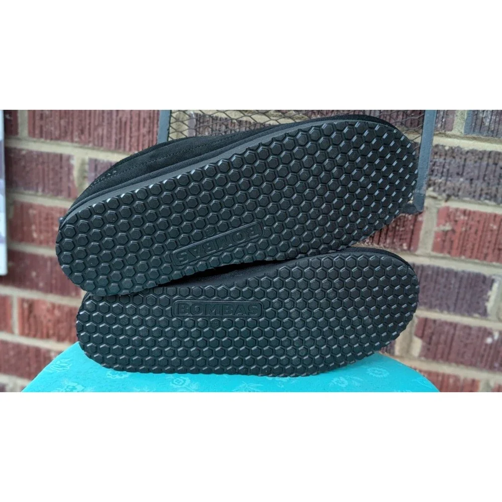 Bombas Saturday Suede Slip-On Men's Casual Shoes- Black Suede - Size 12